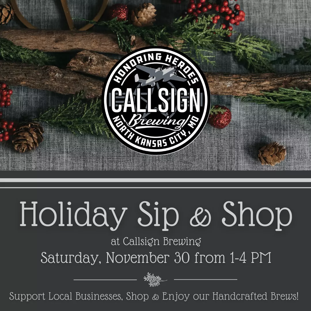 a banner for a holiday sip shop