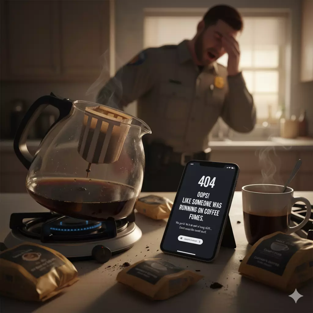 No coffee, that is a problem unless you are on our website! Get more now.