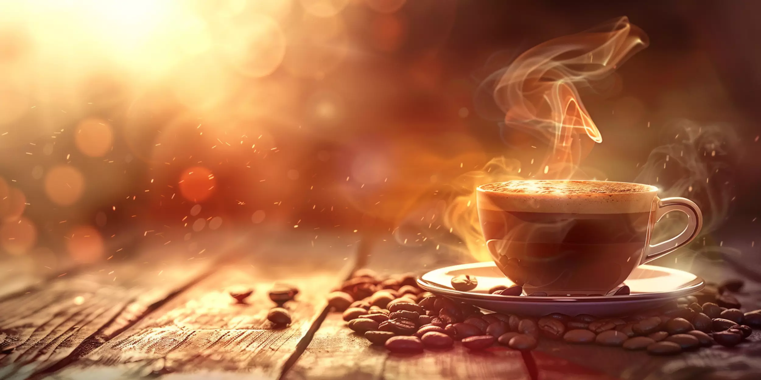 morning coffee with beans